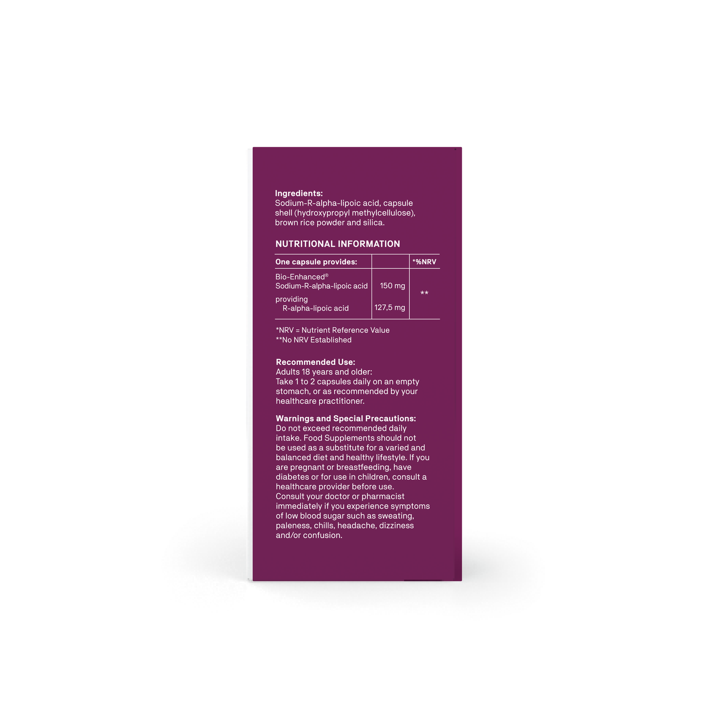 Alpha Lipoic Acid Bioactive (Na-RALA)